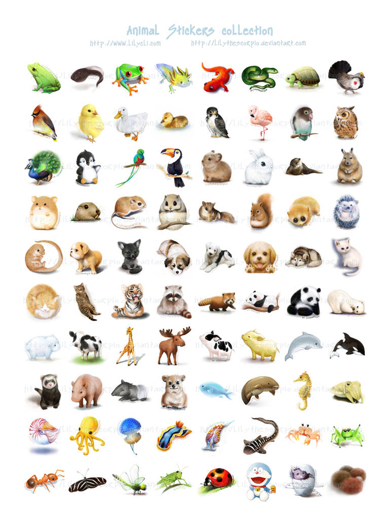 Animal Stickers by lilythescorpio on DeviantArt Animal Stickers by lilythescorpio on DeviantArt