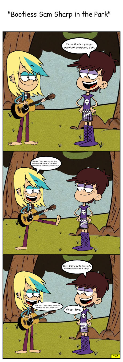 Bootless Sam Sharp in the Park by StevenUniverseRules on DeviantArt