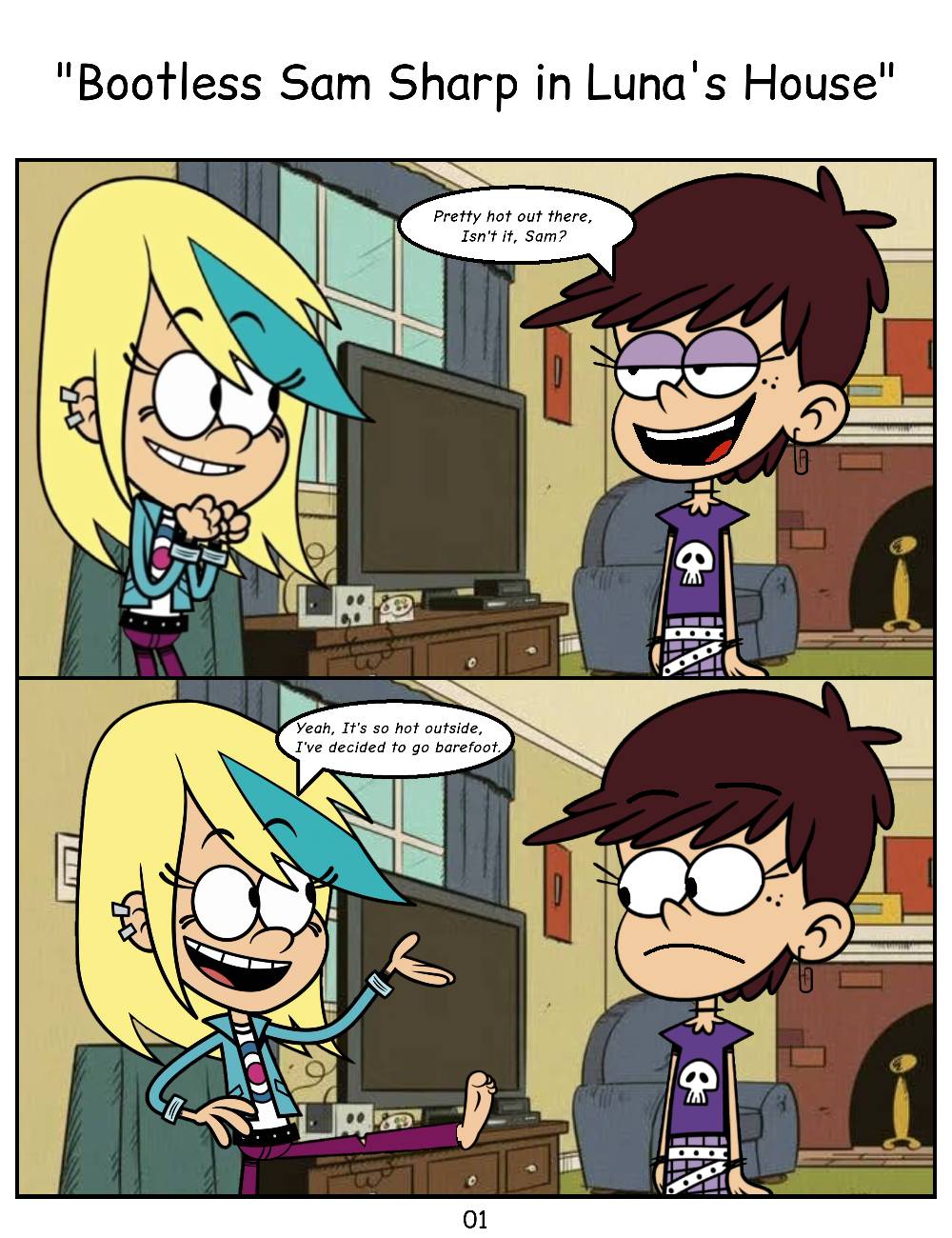 Commission Bootless Rangers Bootless Sam Sharp in Luna's House (Page 1) by StevenUniverseRules on ...