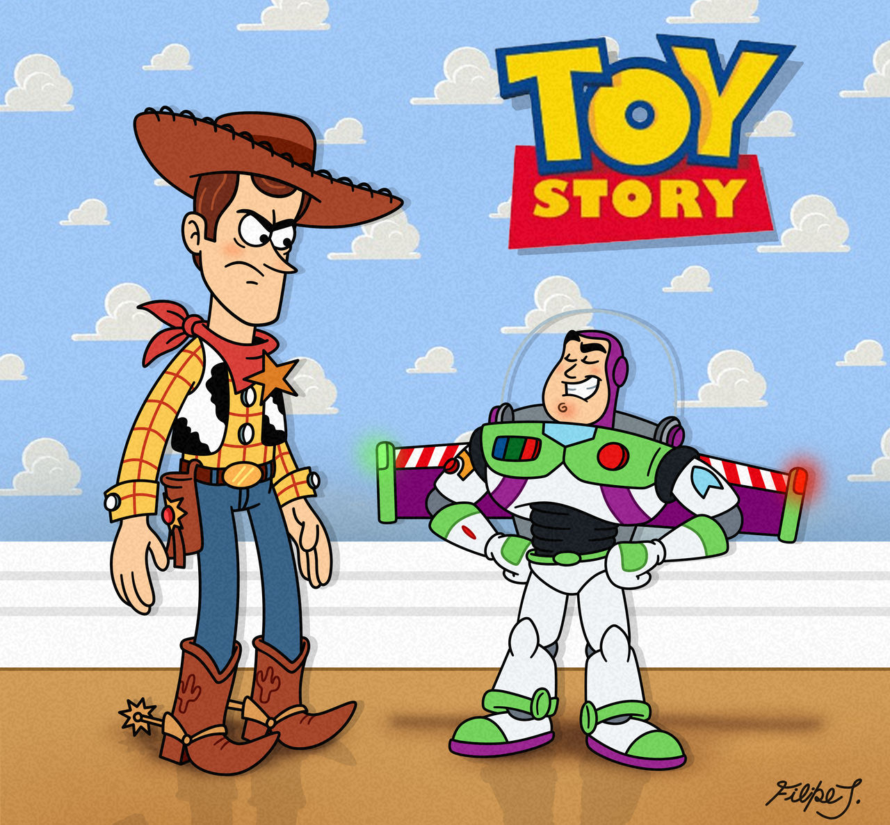 Toy Story 8Bit Woody and Buzz Lightyear Hoodie - Custom Fan Art