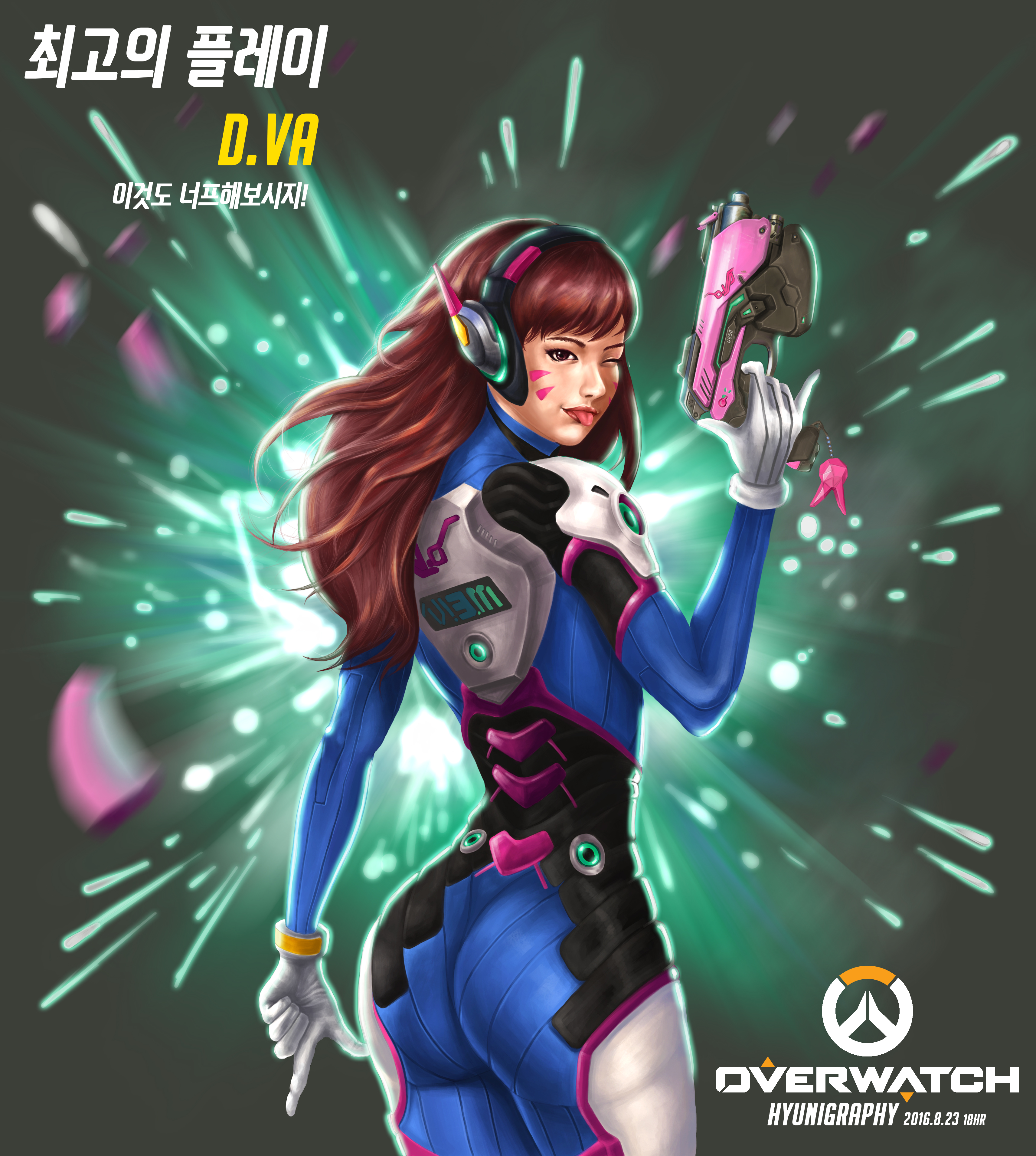 D.VA from Overwatch fanart. by LayinArt.deviantart.com on