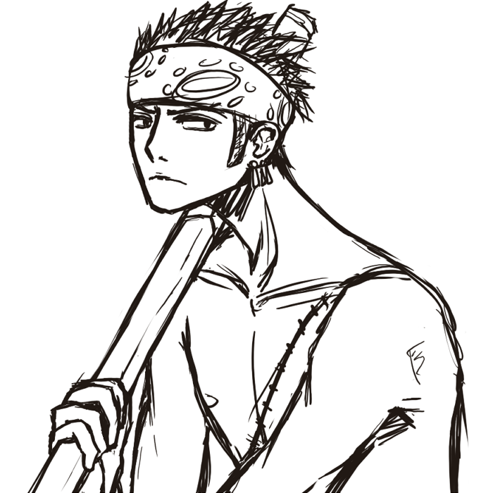 sketching Zoro