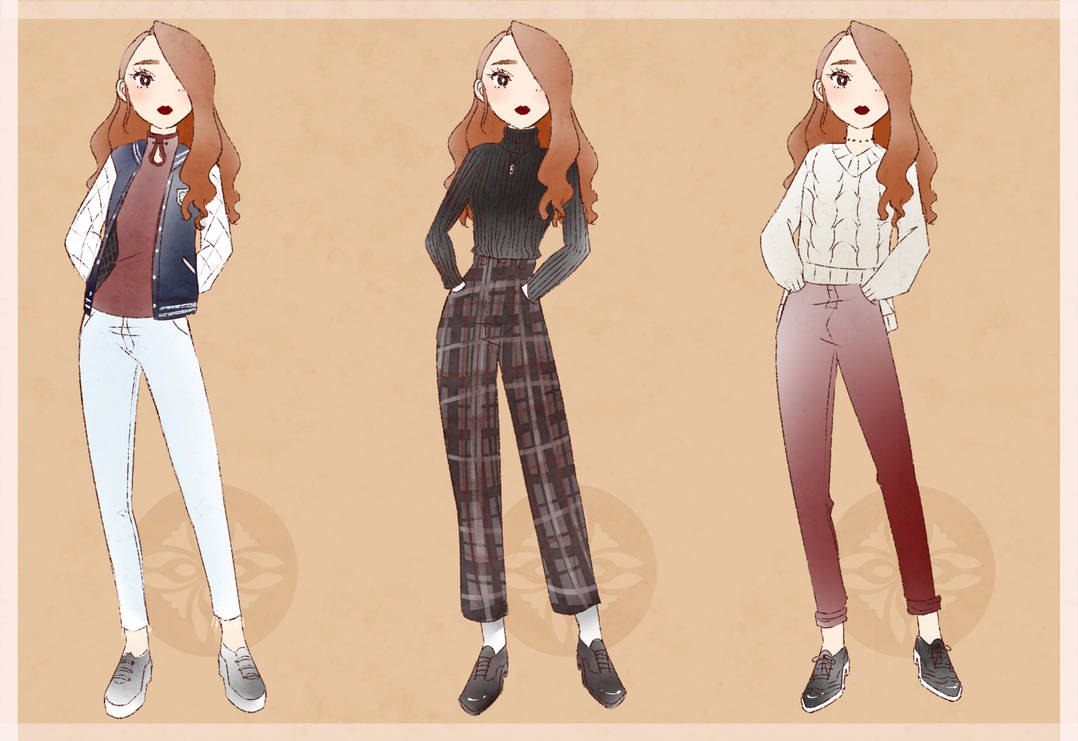 autumn outfits - trousers edition by tutti-fruppy on DeviantArt
