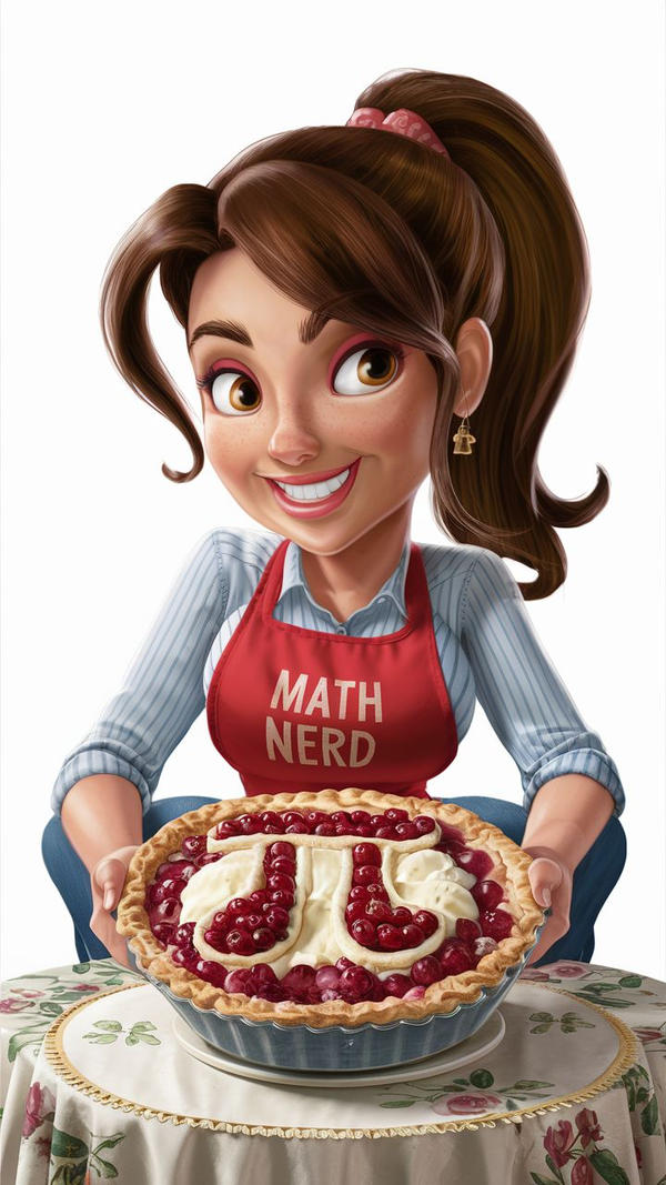 Math Nerd's Cherry Pi Pie - Happy Pi Day by FunAIGirls on DeviantArt
