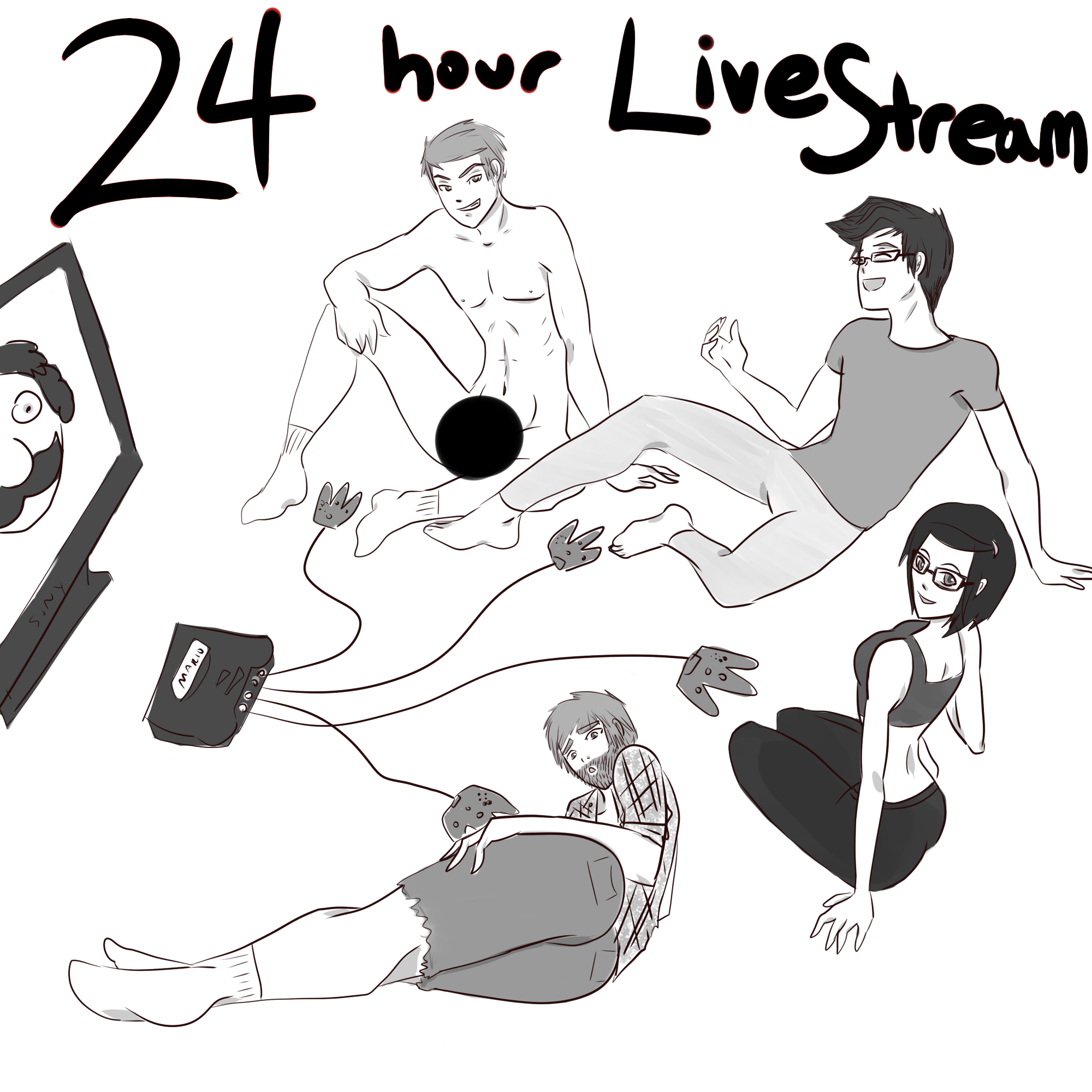 24 hr live stream fan art