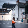 Woman on crossing