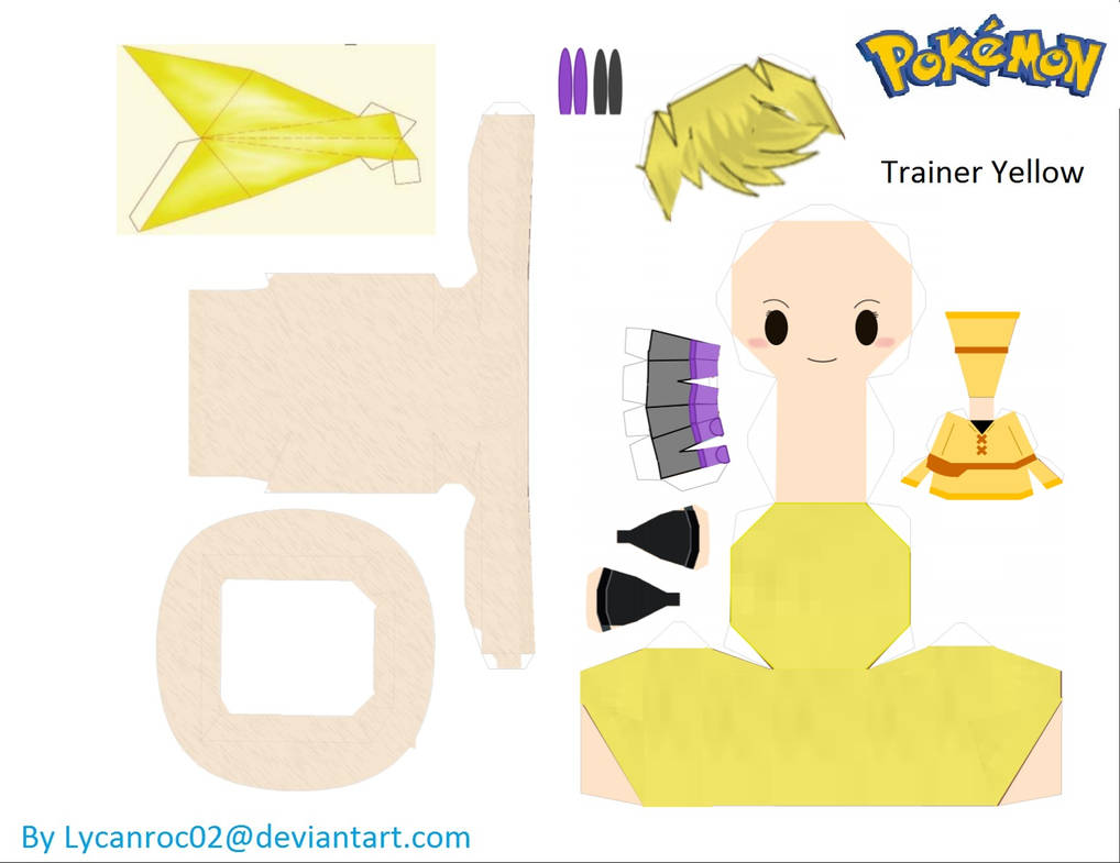 Yellow papercraft by Lycanroc02 on DeviantArt