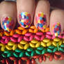 Colorful Dots Nail Design