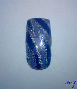 Purple Abstract Nail Design