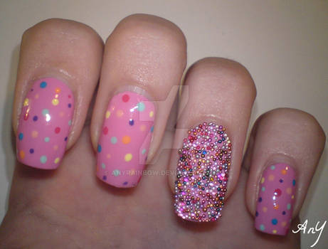 Micro Beads Nail Design