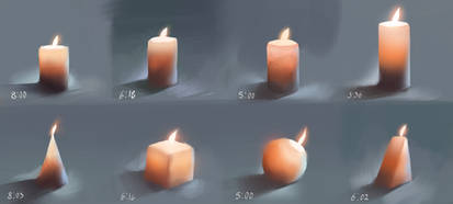 Candle still life - Timed Studies