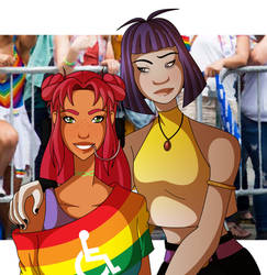 Starfire + Raven