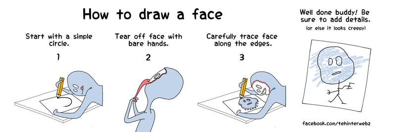 How to draw a face
