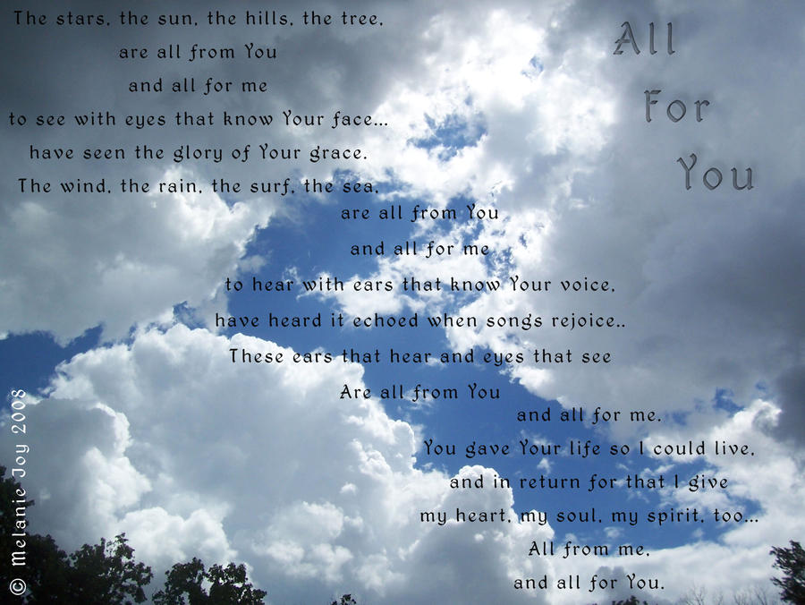 All For You Visual Poem