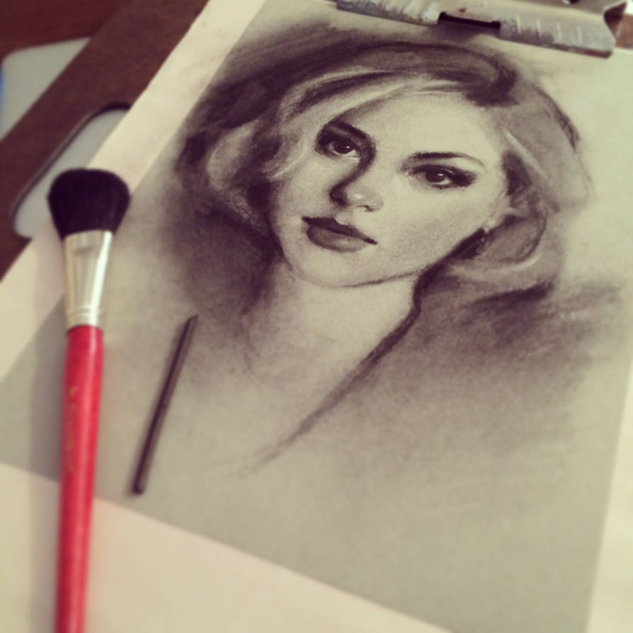 Charcoal Drawing WIP by GabrielleBrickey