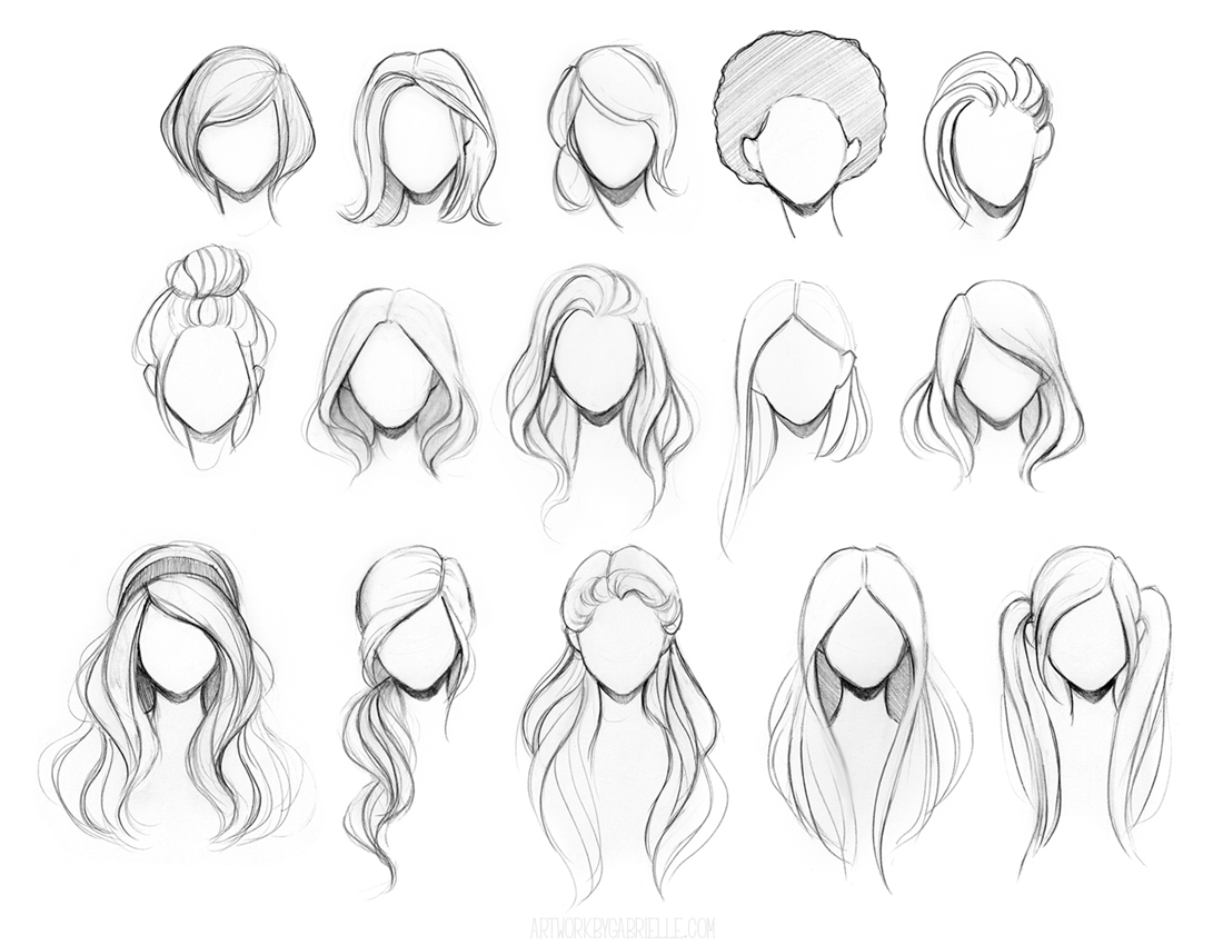 Character Hair Reference Sheet