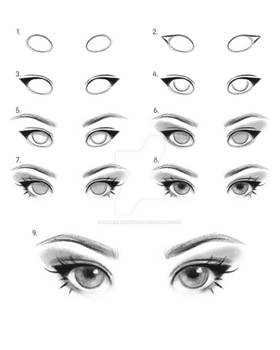 How to draw eyes step by step