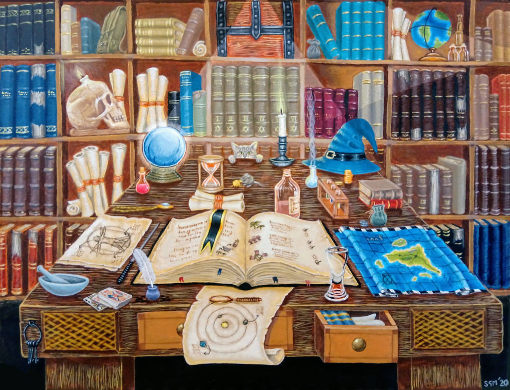 The Wizard's Library by ScottMackayArt on DeviantArt
