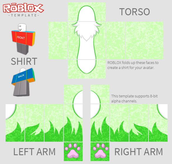 Roblox Furry Shirt Template Transparent PNG - 585x559 - Free Download on  NicePNG