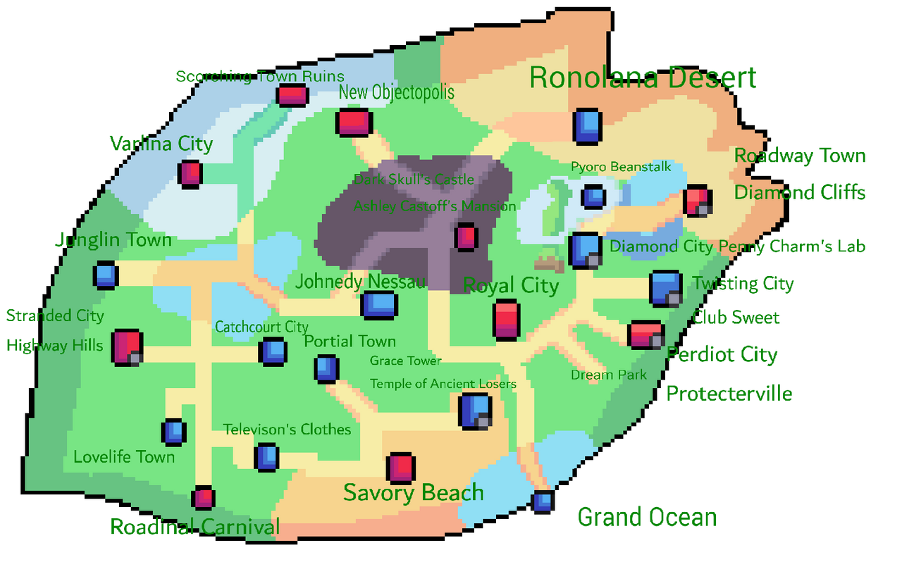 Footopia Map Objectopia Locations and Towns by ProcyonDenebAnimator on DeviantArt