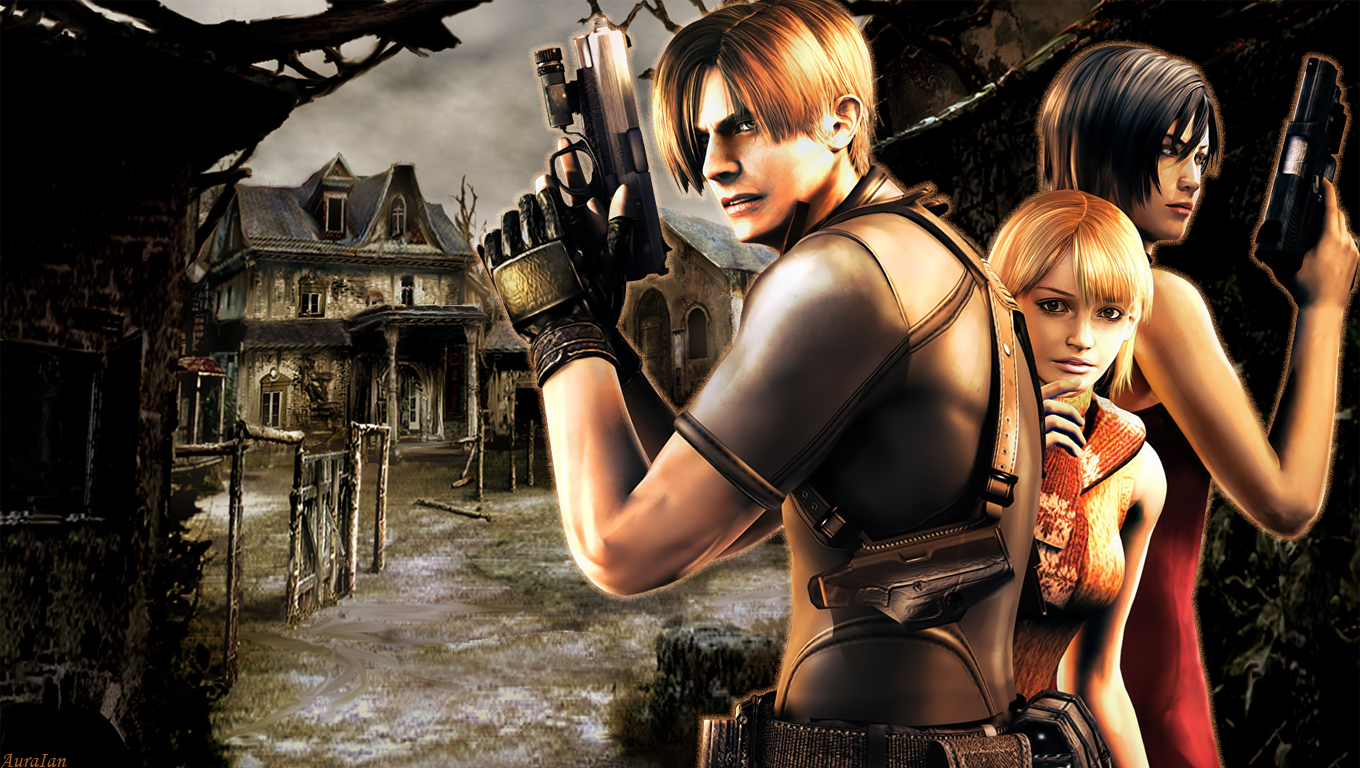 RE4 Leon and Ashley Wallpaper by LadyofRohan87 on DeviantArt