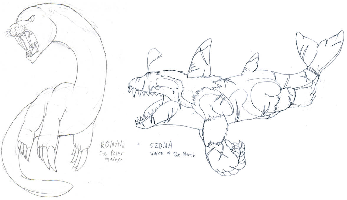 Some sea mammals by FiftyFootWhatever on DeviantArt