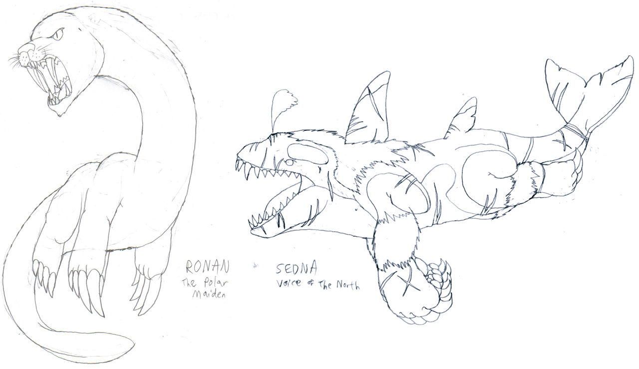 Some sea mammals by FiftyFootWhatever on DeviantArt