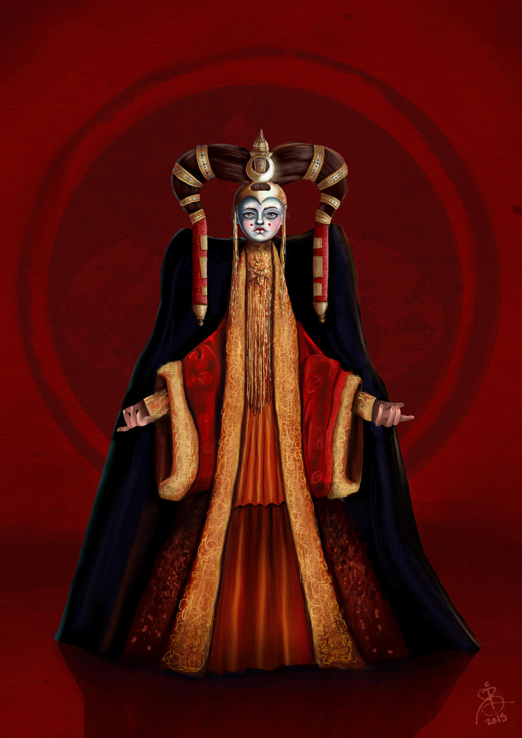 Padme Senator Robe Senate Gown Padme by geekyartistgirl on DeviantArt