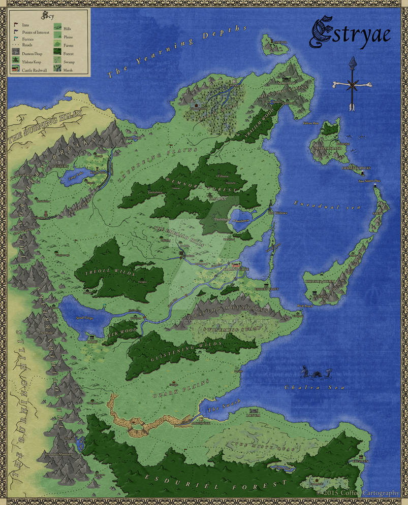 Strathyre Region Map Estryae Overland Map by coffeecartography on DeviantArt