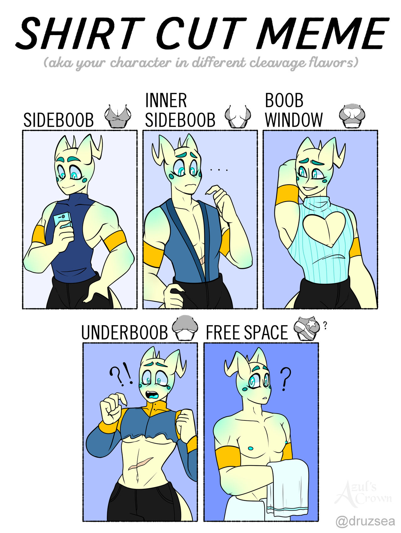 Shirt Cut Meme Azul by AzulsCrown1117 on DeviantArt