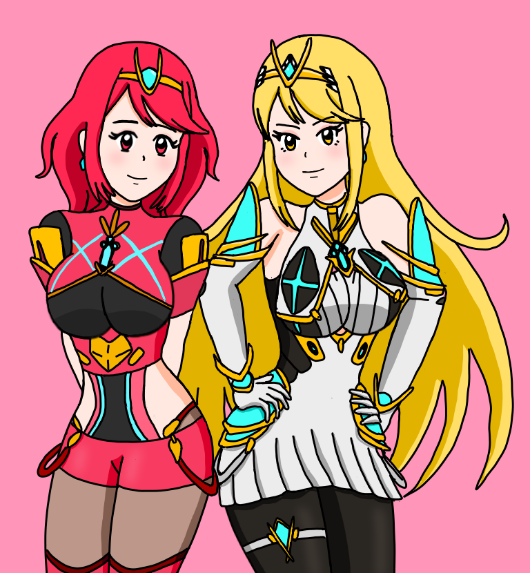 Pyra and Mythra by AaronBrawnstone on DeviantArt