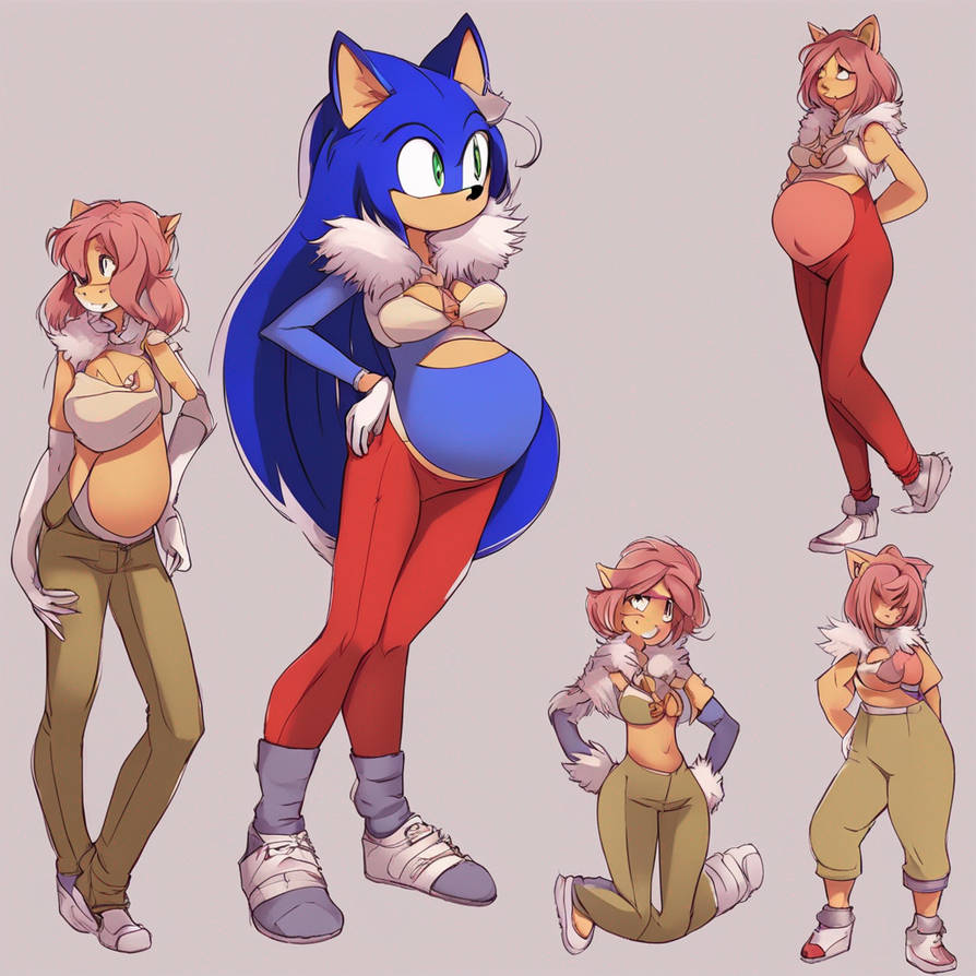 Pregnant female sonic characters