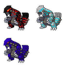 Primal Groudon sprite recolors #1