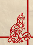Celtic Knot Inspired Cat by labrattish