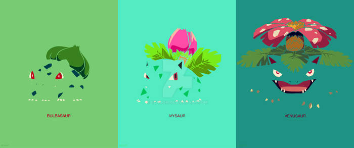 Minimalist Pokemon 1 to 3
