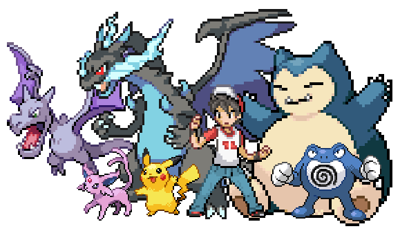 Pokemon all red variantions sprites by FelipeCereda on DeviantArt