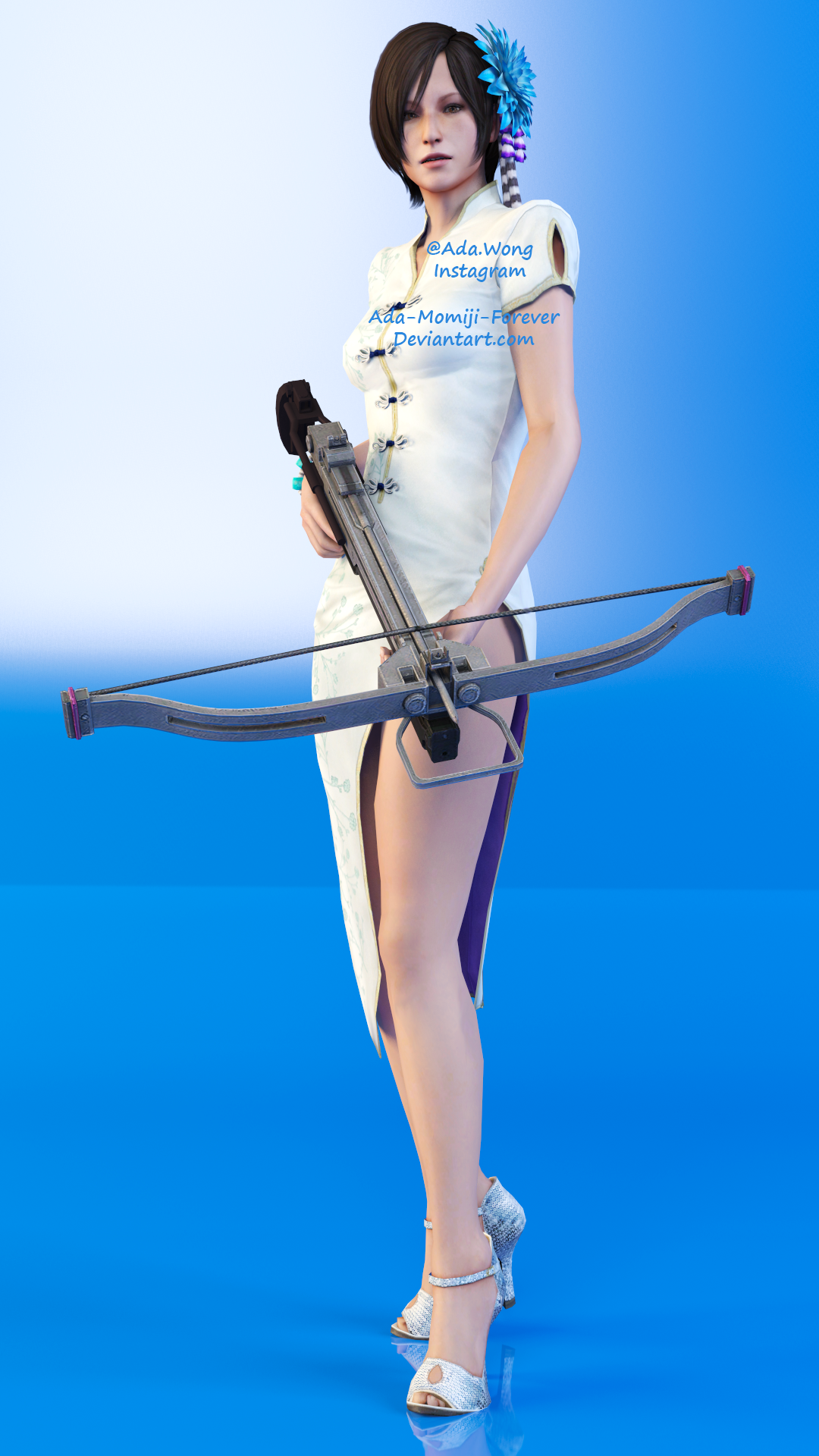 Ada Wong White Chinese Dress (EX1) Render