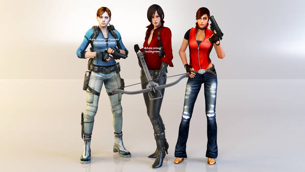 Ada, Claire, And Jill Render