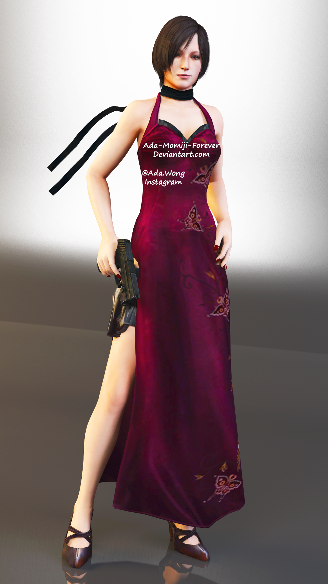 Ada Wong Red Dress Render