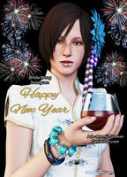 Happy New Year 2017 Ada Wong Render