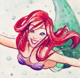 Ariel in watercolor