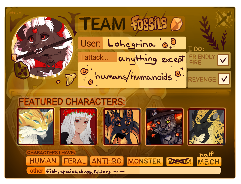 Artfight 2025 Fossils by Lohegrina on DeviantArt