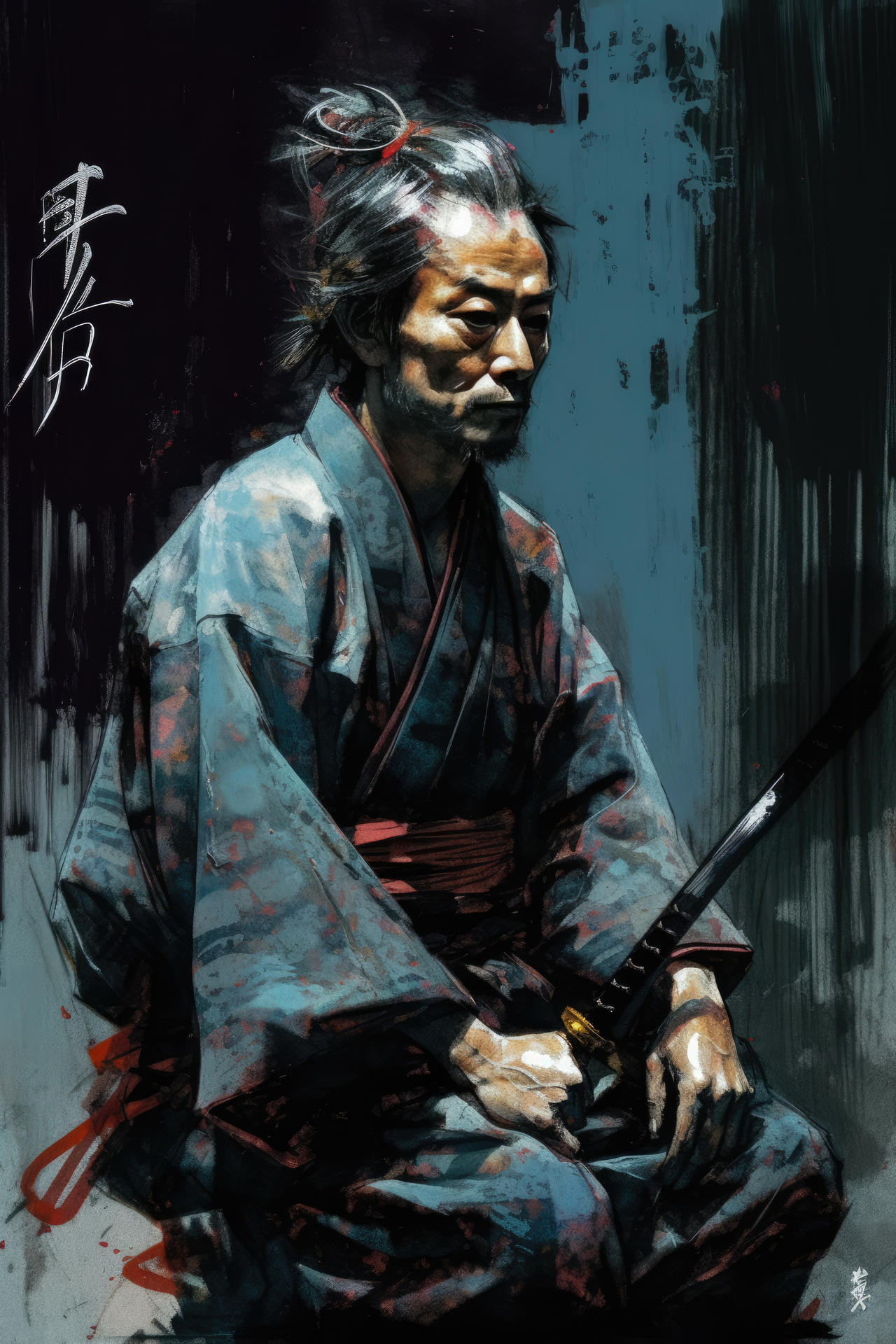 Samurai sitting by DANLOE on DeviantArt