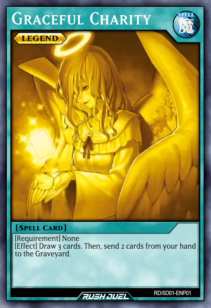 yugioh card graceful charity Mint condition and never used Graceful Charity (Gold) by Yoshi80