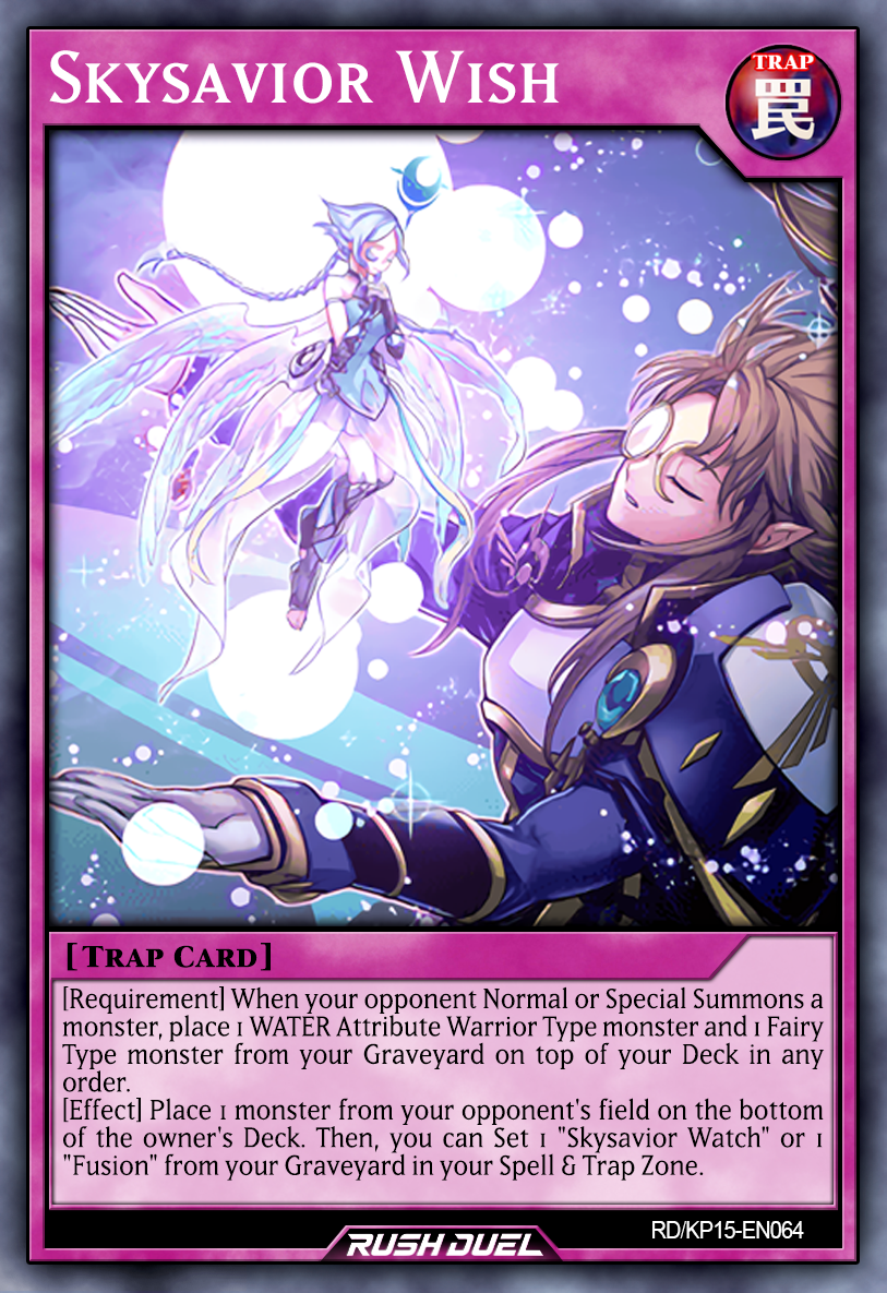 wish yugioh cards Yu-Gi-Oh! - Cyberstorm Access also you cannot Special Summon monsters from the Extra Deck from the rest of this turn Skysavior Wish by Yoshi80 on
