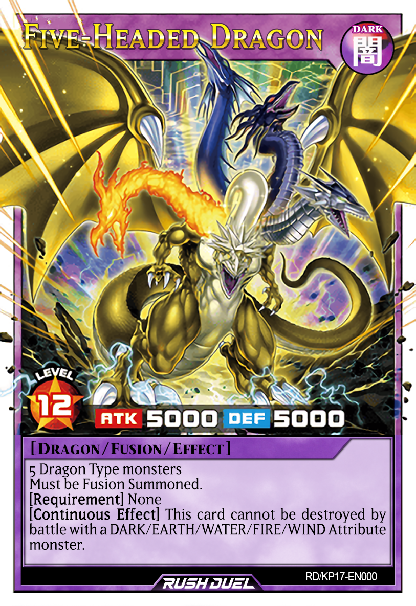 yugioh five headed dragon card Five-Headed BLHR-EN000 Secret Rare 1st Edition NM This card does not take any Battle Damage and cannot be destroyed by battle with an Earth Five-Headed Dragon (ORR) by Yoshi80