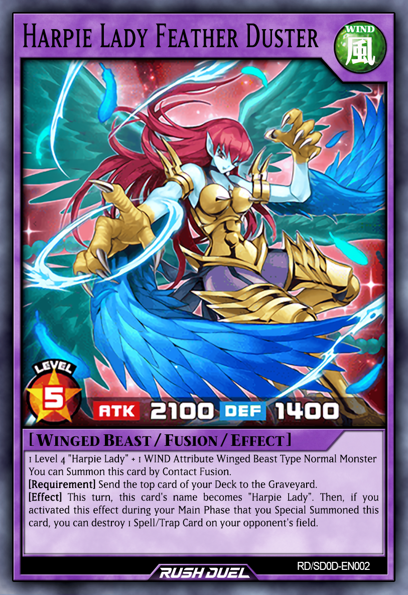 Harpie Lady Feather Duster by Yoshi80 on DeviantArt