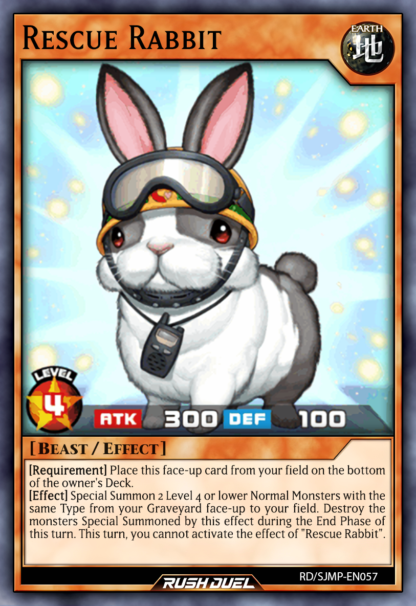 rescue rabbit yugioh deck Yu-Gi-Oh! Duel Links || MAGIC KEY! AN INSANE TURN ONE! 4 INTERRUPTIONS + FLOODGATE! You will receive the 1st Edition version of this card. Rescue Rabbit - eFootball Collaboration