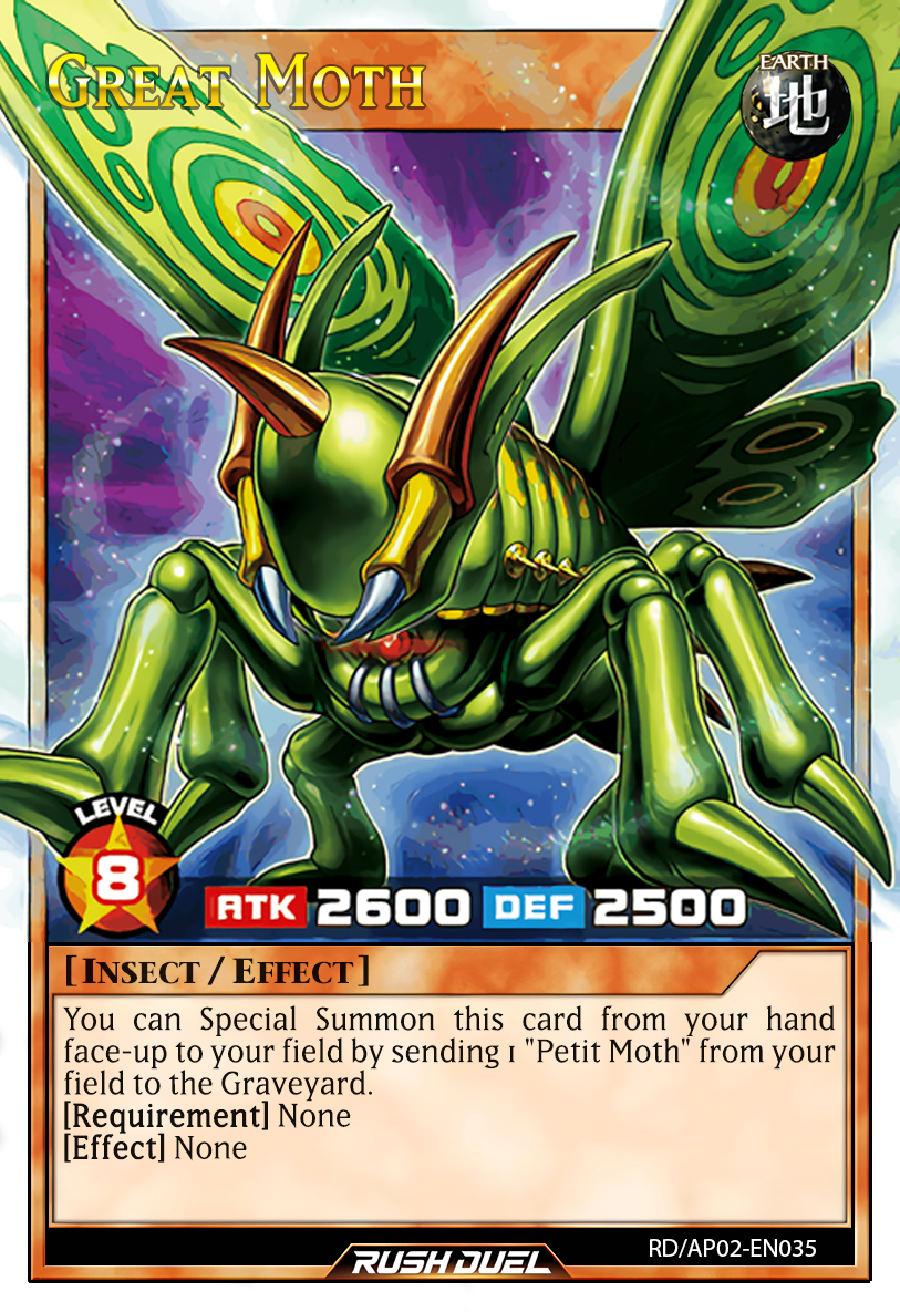 yugioh card great moth The Sacred Cards Perfectly Ultimate TSC-001 A single individual card from the Yu Great Moth | Yu-Gi-Oh! Wiki