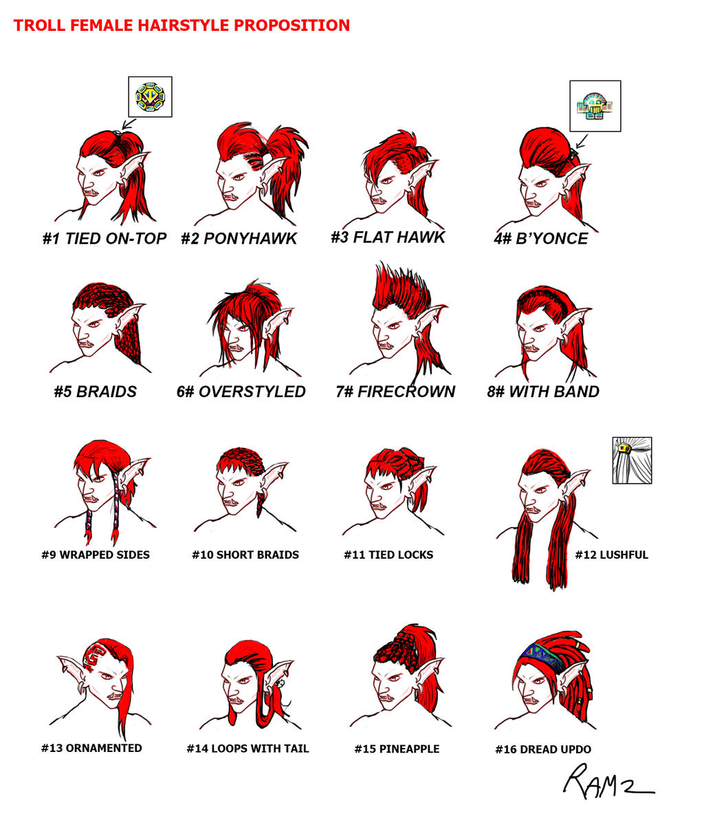 Troll Female New Hairstyles Propositions By Ramz Y On Deviantart